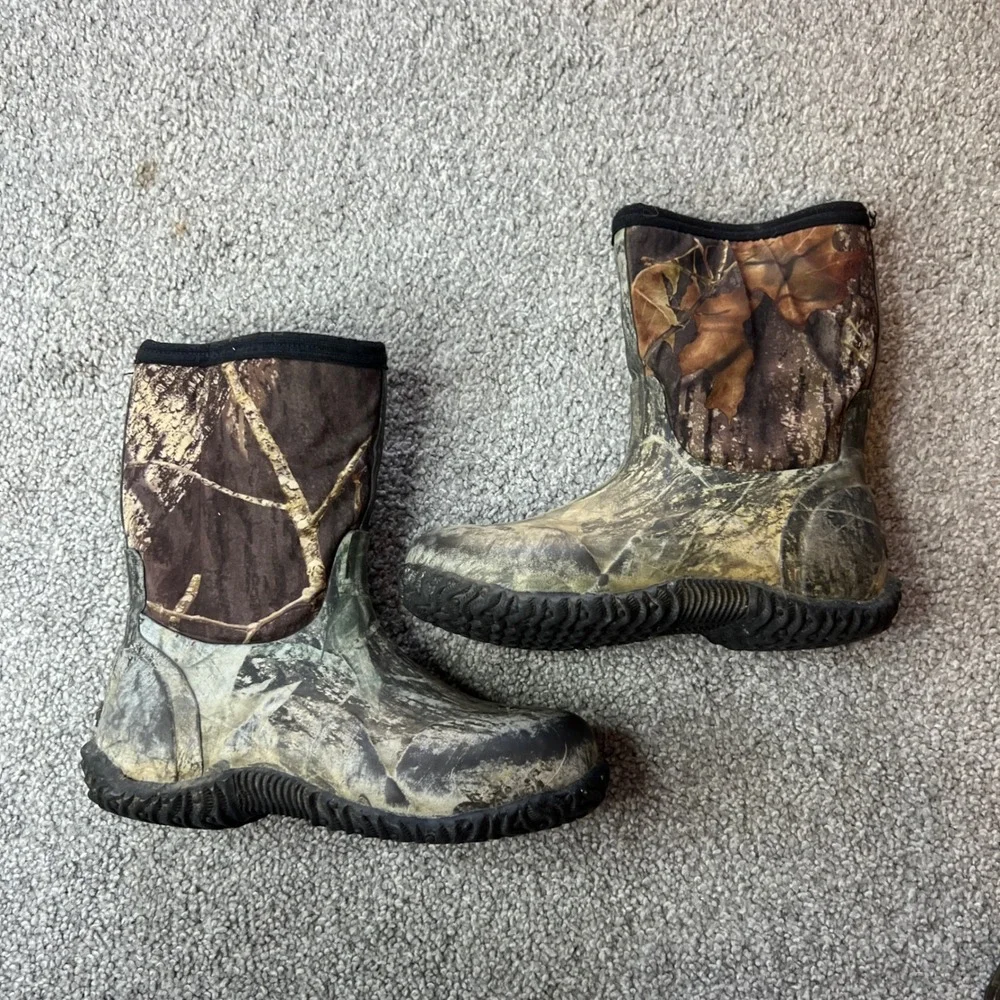 bogs boots kids 3 Camo Rubber Waterproof Mud Outdoor Hunting rain gorpcore